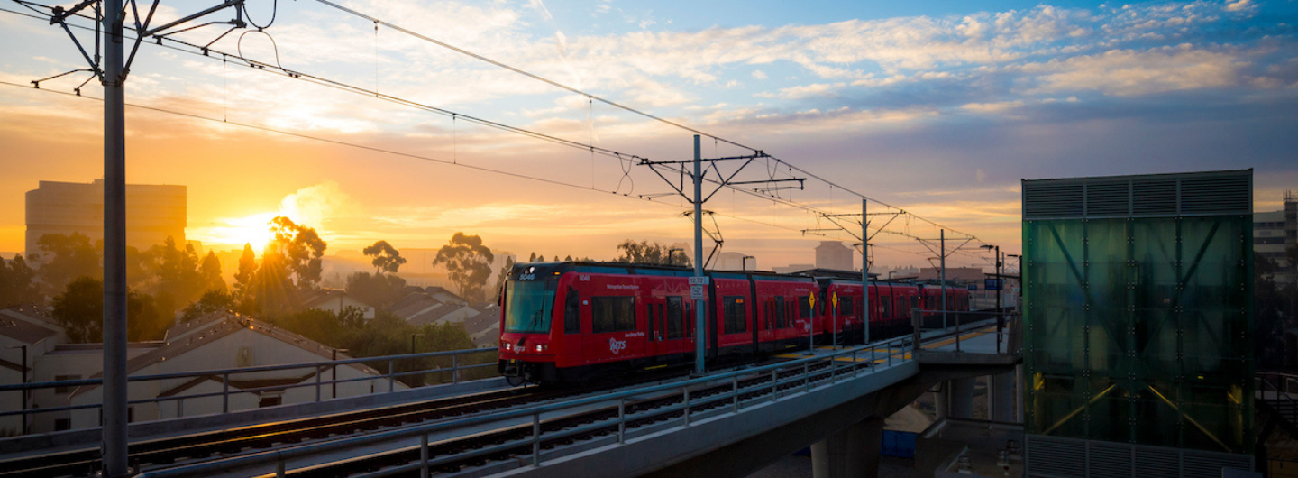 Blue Line Trolley at UC San Diego