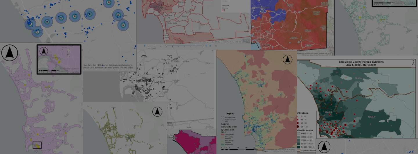 Various GIS maps of San Diego